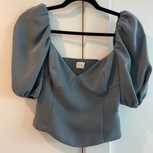 Aritzia Puff Sleeve Crop Top